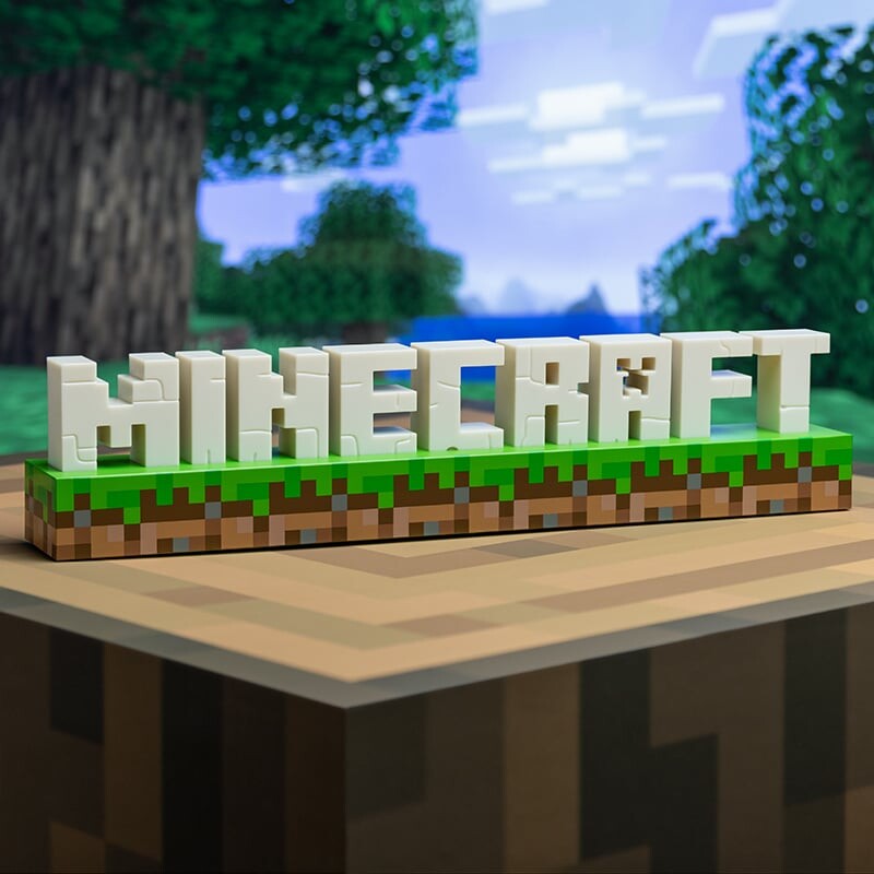 Billede af Minecraft - 3d Logo Lampe - 41 Cm