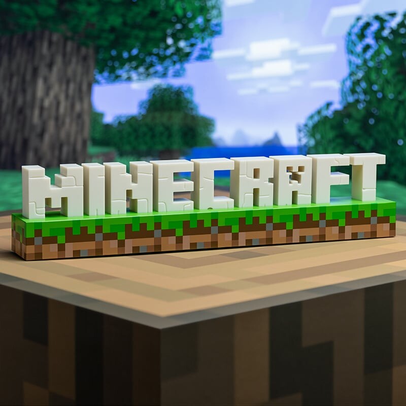 Minecraft - 3d Logo Lampe - 41 Cm