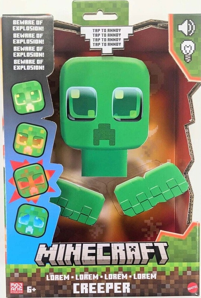Minecraft - My Pet Creeper - Interaktiv Figur Med Lyd Og Lys