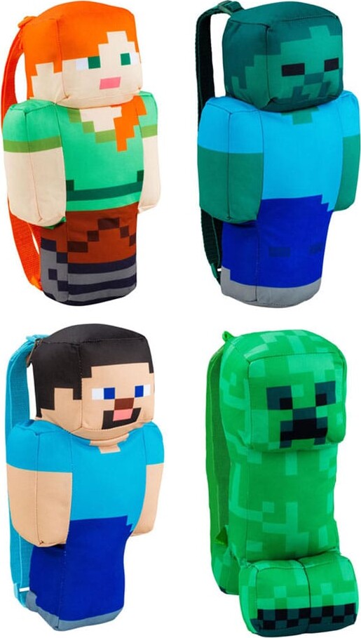 Minecraft Plush Backpack - Plysdyr rygsæk Taske - GEEKD.dk