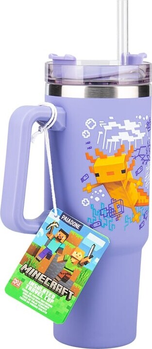 Minecraft Purple 900ml Insulated Cup And Straw