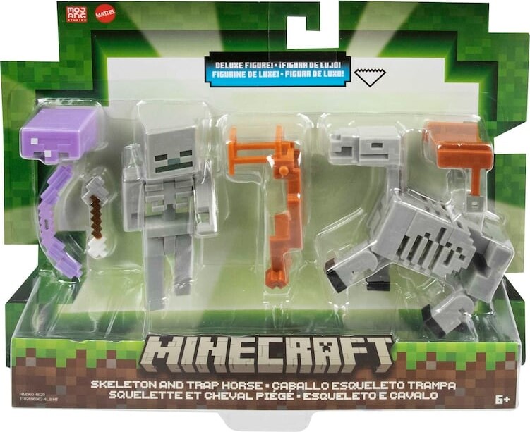 Se Minecraft Figurer - Deluxe - Skeleton Og Trap Horse - 2-pak hos Gucca.dk