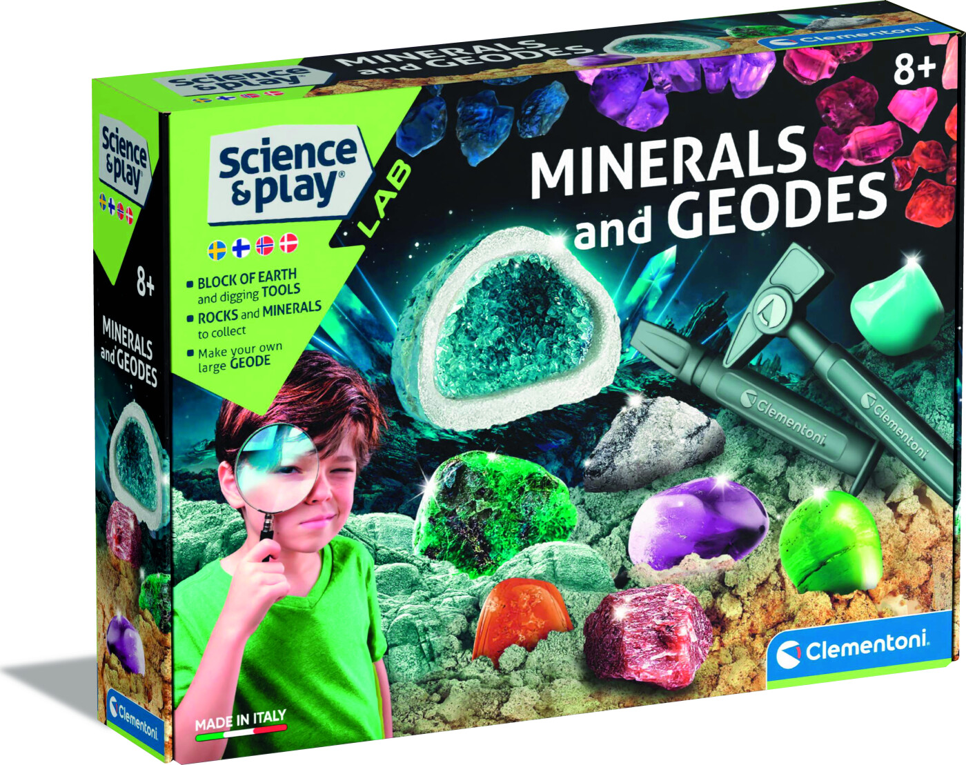 Billede af Clementoni Science & Play - Mineraler Og Geoder Videnskabssæt