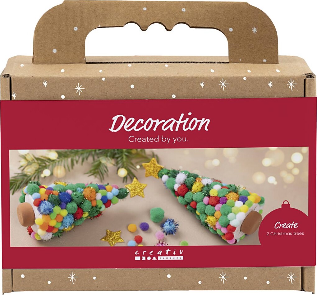 Mini Diy Kit Dekoration - Juletræ - Assorterede Farver