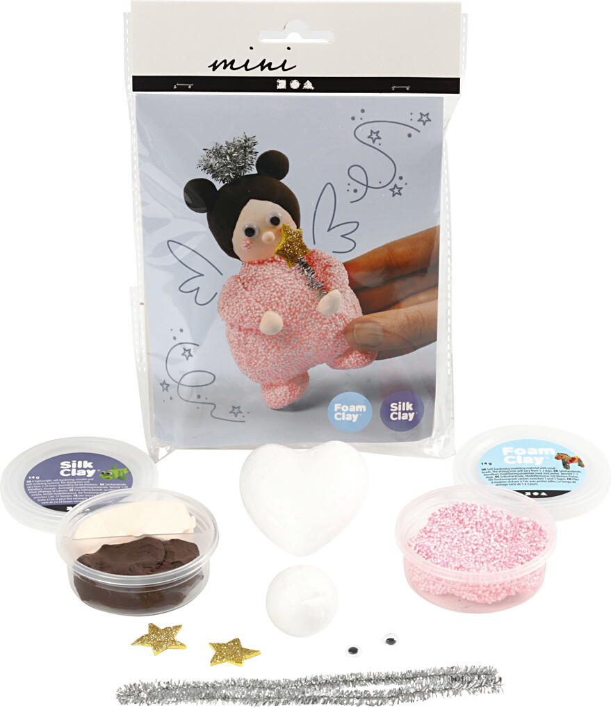 Diy Kit - Silk Clay Og Foam Clay - Fe Med Tryllestav