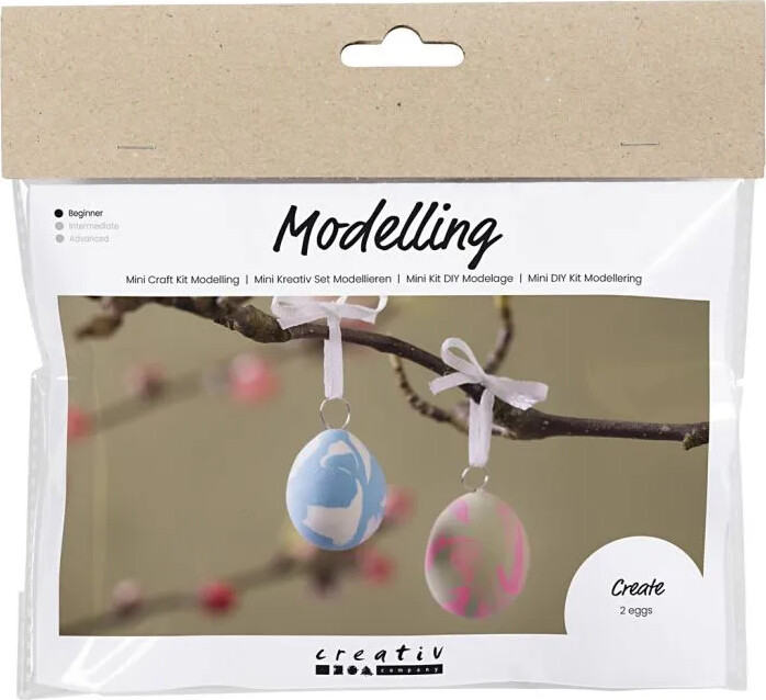 Silk Clay - Diy Kit - Marmorerede æg billede