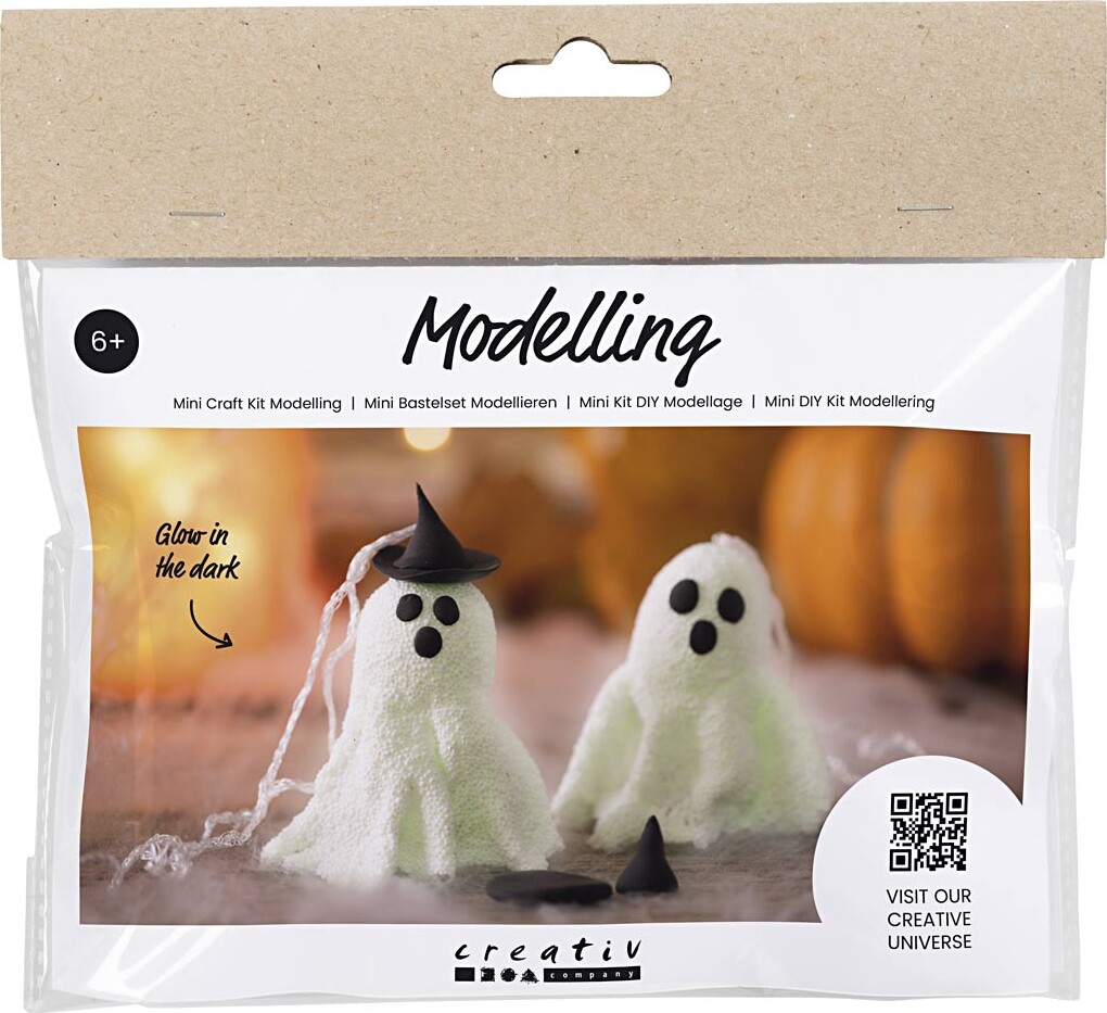 Silk Clay Figur - Mini Diy Kit - Modellering - Spøgelse billede