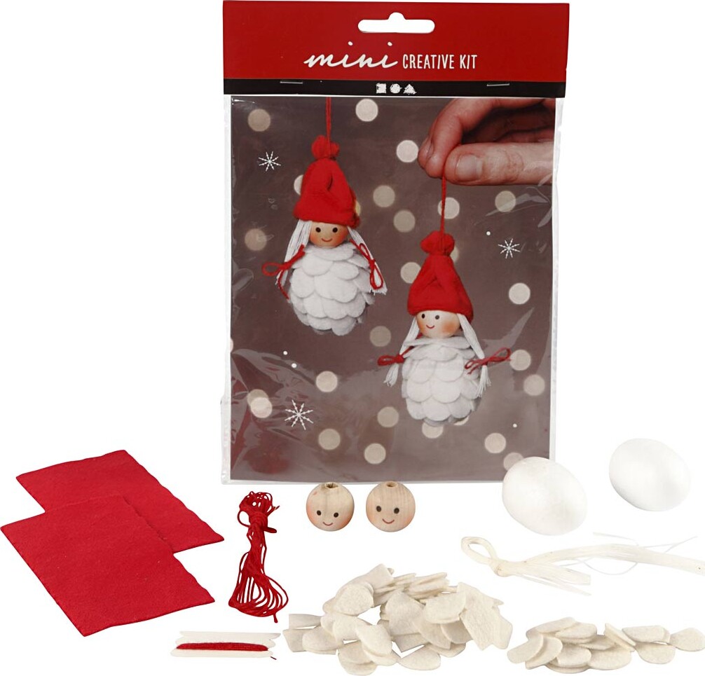 Mini Diy Kit - Nissepiger - H 8 Cm