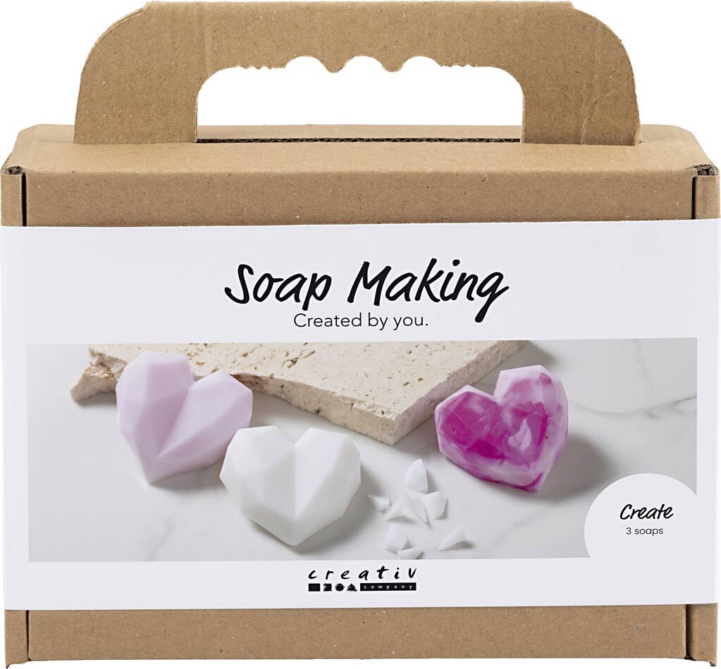 Mini Diy Kit Sæbefremstilling - Hjerte - Pink