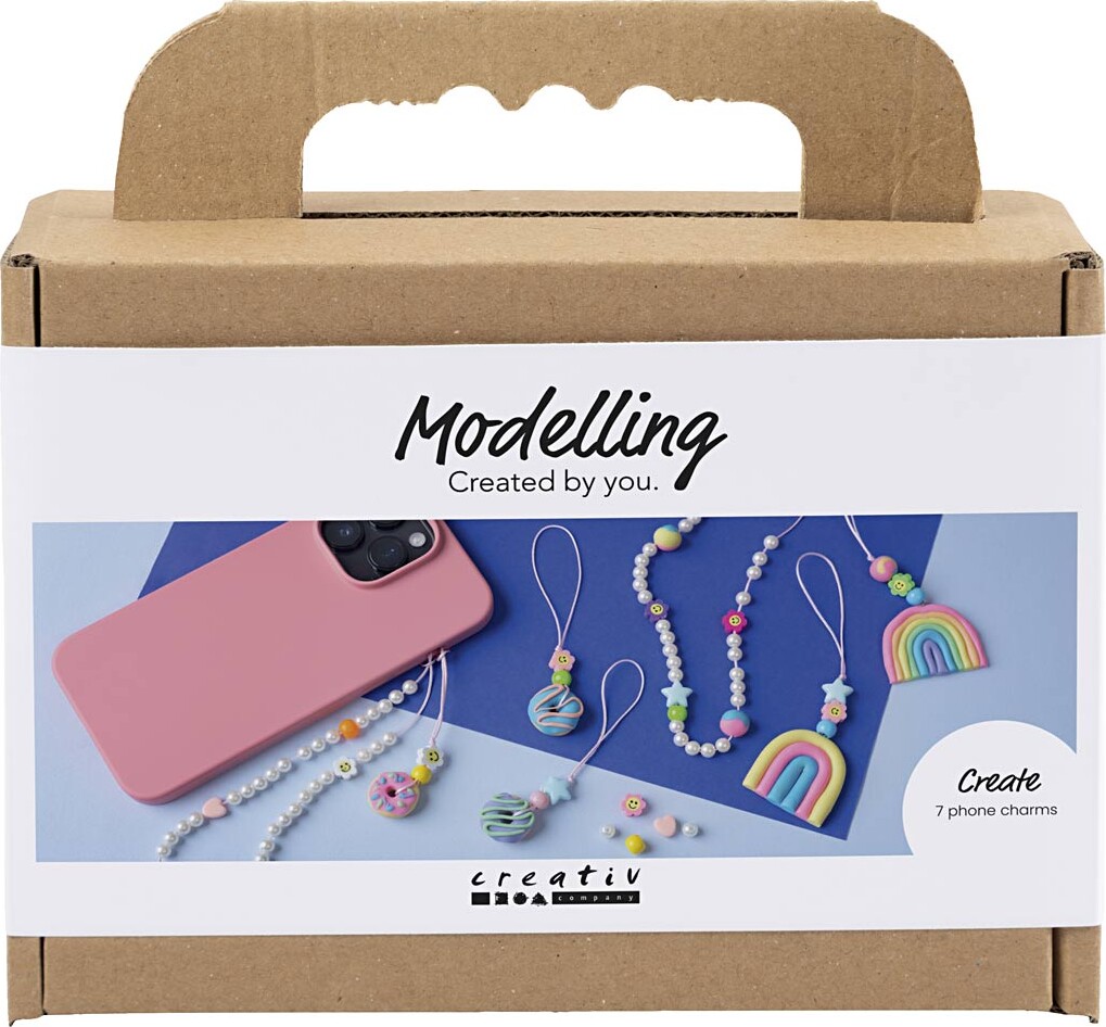 Mini Craft Kit Modellering - Mobilcharm - assorterede farver (977850)