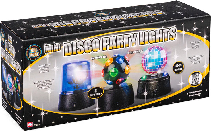 Mini Party Sæt Med 3 Disco Lamper