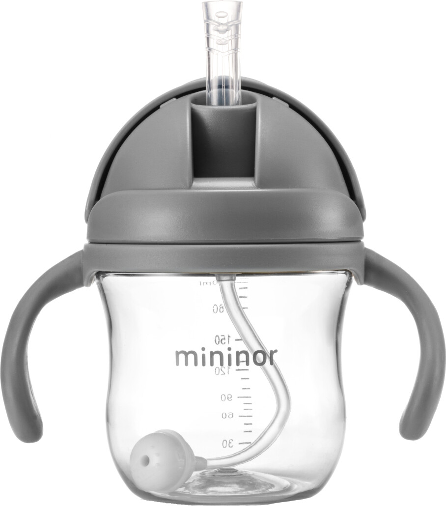 Mininor Global - Sugerørskop Tritan 220ml - Grå