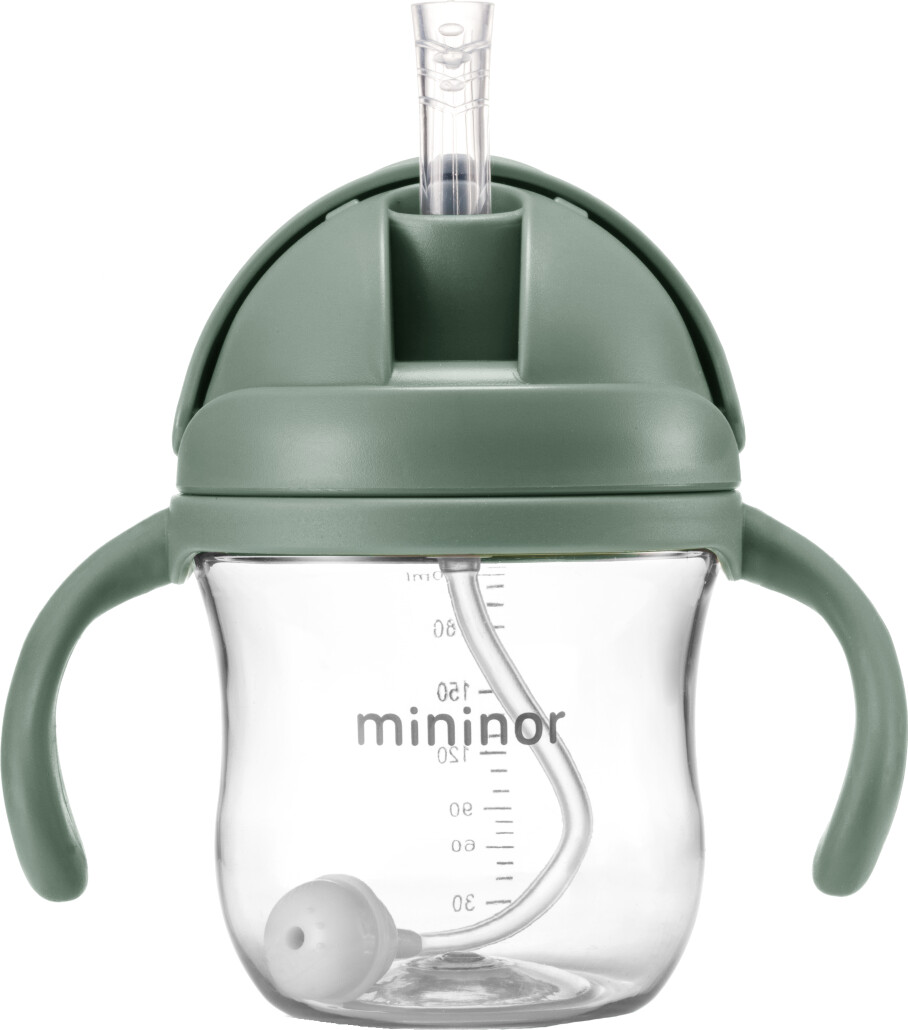Mininor Global - Sugerørskop Tritan 220ml - Pilegrøn