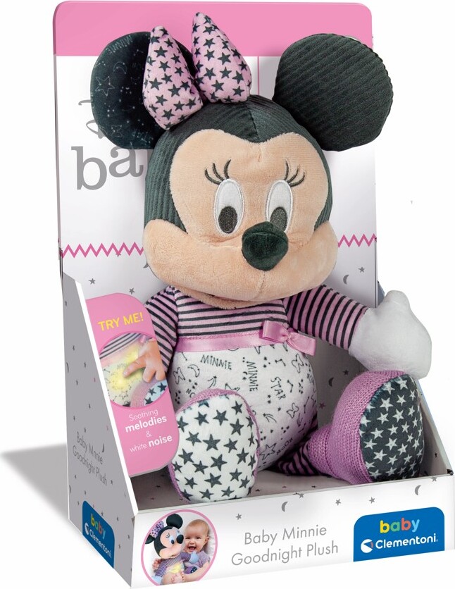 Se Minnie Mouse Bamse Med Lyd - Goodnight - Disney - Clementoni hos Gucca.dk