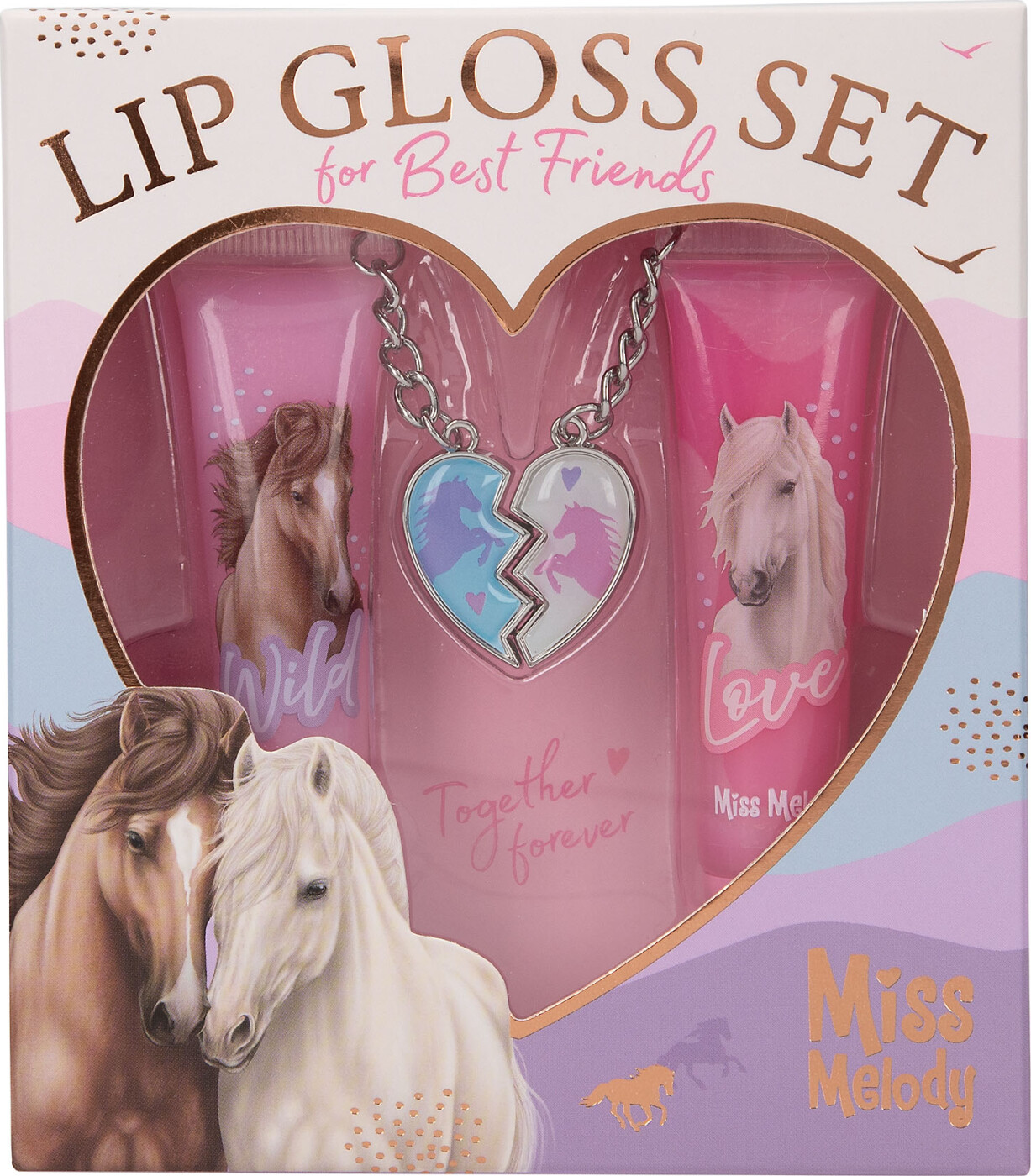 Miss Melody - Lipgloss Og Hjertevedhængs Sæt Bff - Depesche