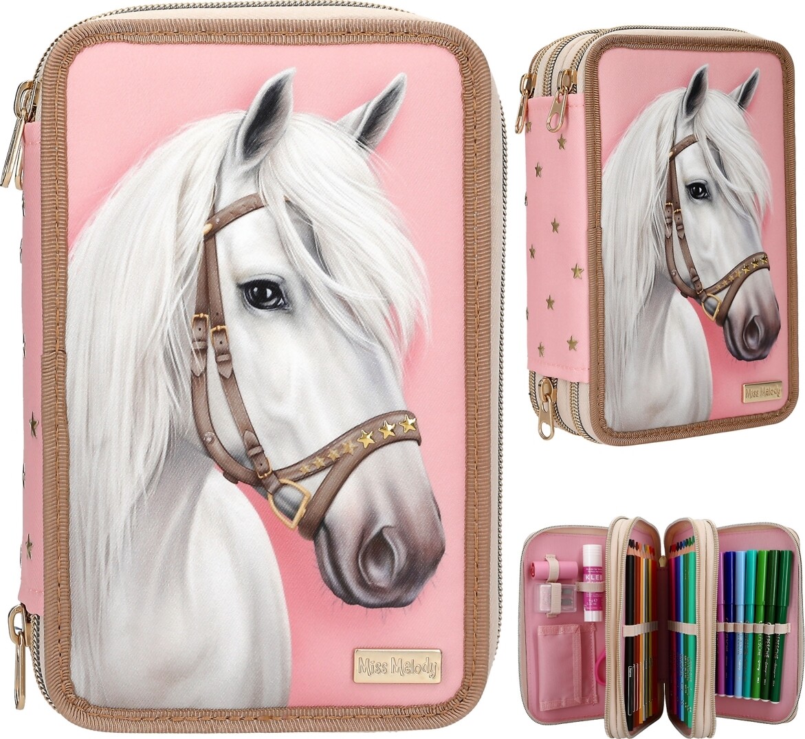 Miss Melody - Triple Pencil Case Classic - Rosé