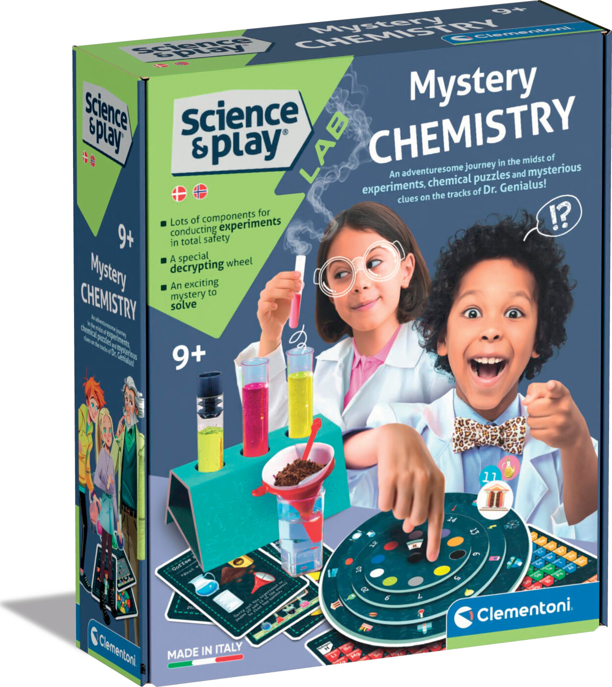 Se Clementoni - Kemisæt Til Børn - Mystery - Science & Play hos Gucca.dk