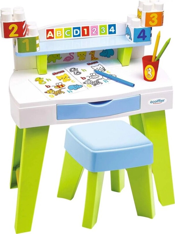 Skrivebord Til Små Børn - Med Opbevaring - Ecoiffier Abrick Maxi