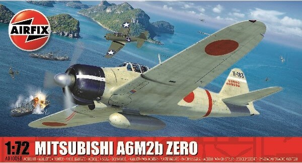 Airfix - Mitsubishi A6m2b Zero Modelfly Byggesæt - 1:72 - A01005b