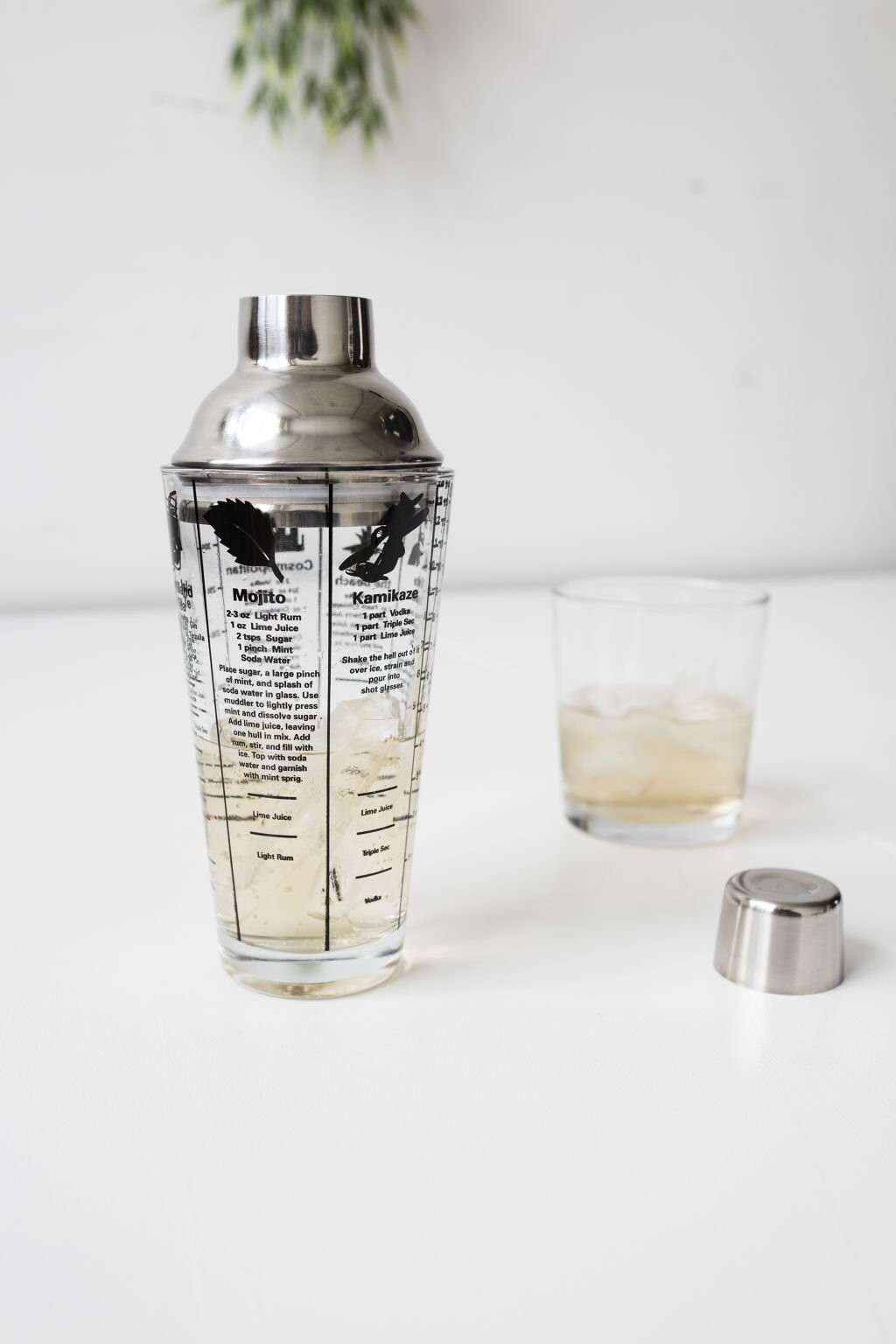 Kikkerland - Cocktail Shaker - Mix Master - Glas