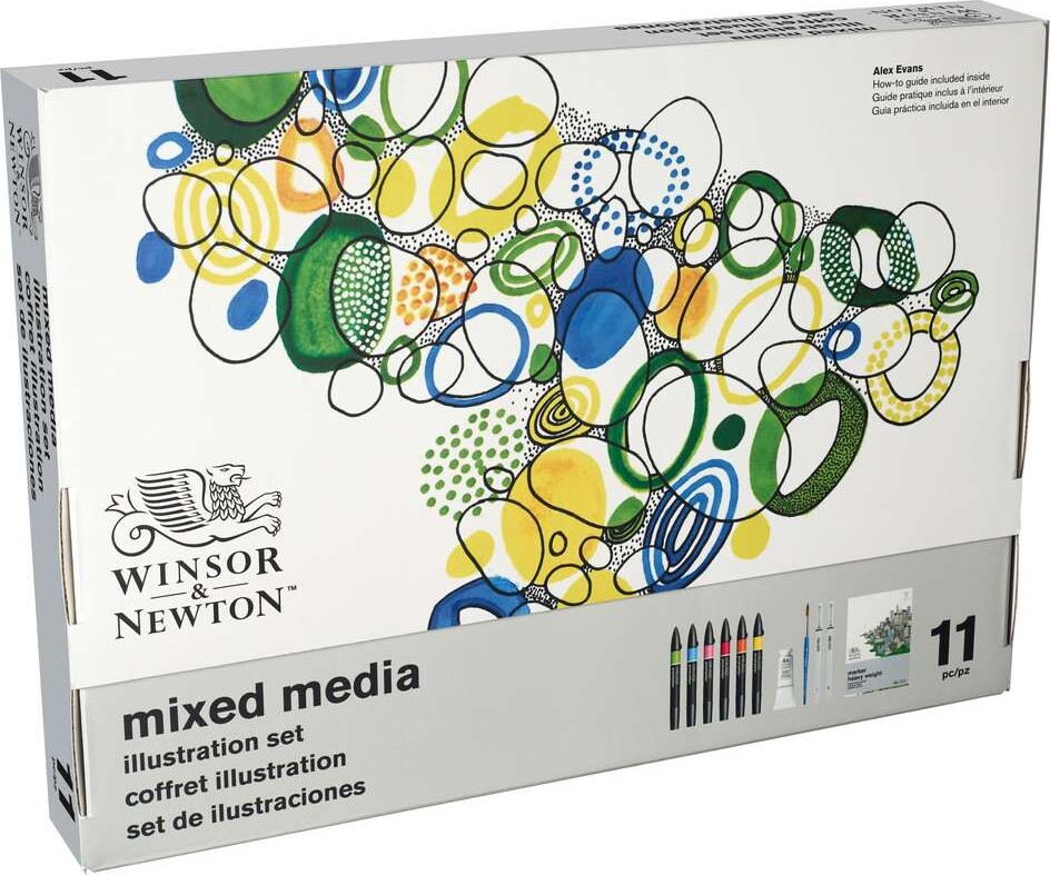 Winsor & Newton - Mixed Media Illustration Malesæt - 11 Dele