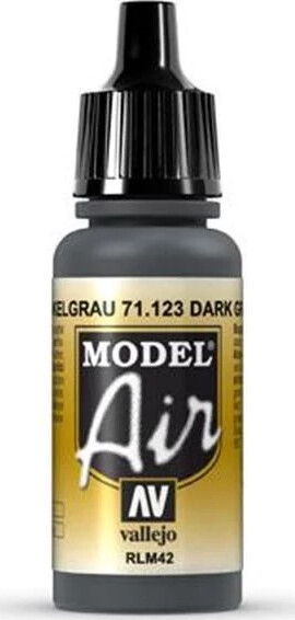 Vallejo - Model Air - Dark Grey Rlm42 Mat - 17 Ml - 71123