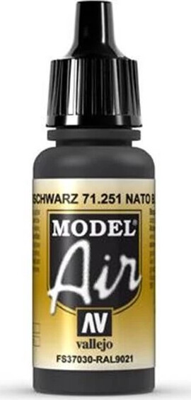 Vallejo - Model Air - Nato Black Mat - 17 Ml - 71251