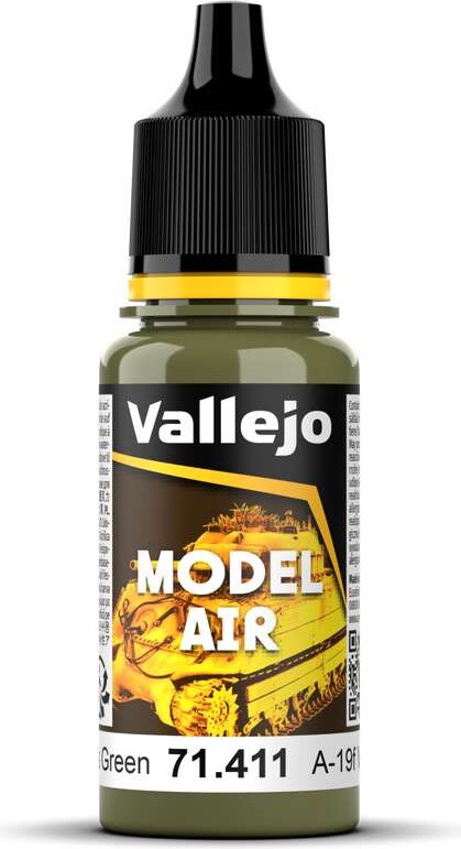 Vallejo - Model Air - A-19f Grass Green Mat - 17 Ml - 71411