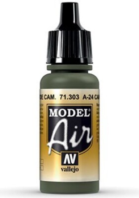 Vallejo - Model Air - A-24m Camouflage Green Mat - 17 Ml - 71303