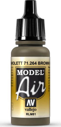 Vallejo - Model Air - Brown Violet Rlm81 Mat - 17 Ml - 71264