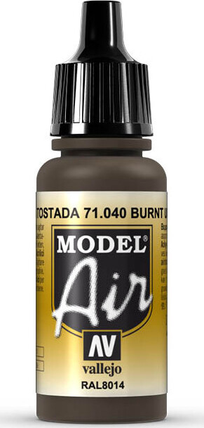 Vallejo - Model Air - Burnt Umber Mat - 17 Ml - 71040