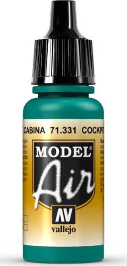 Vallejo - Model Air - Cockpit Emerald Green Faded Mat - 17 Ml - 71331