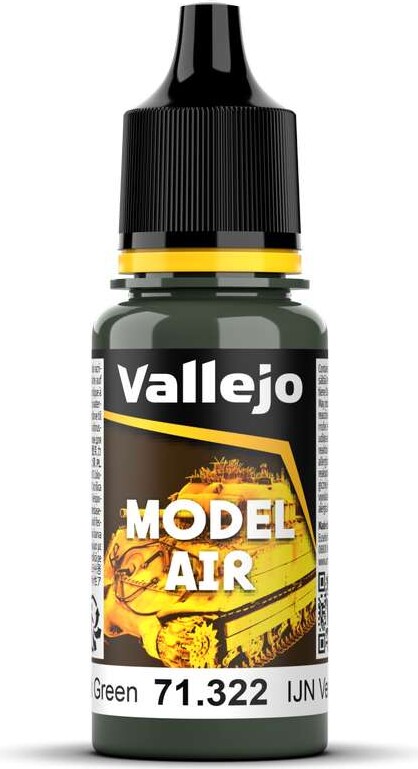 Vallejo - Model Air - Ijn Black Green Mat - 17 Ml - 71322
