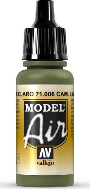 Vallejo - Model Air - Camouflage Light Green Mat - 17 Ml - 71006