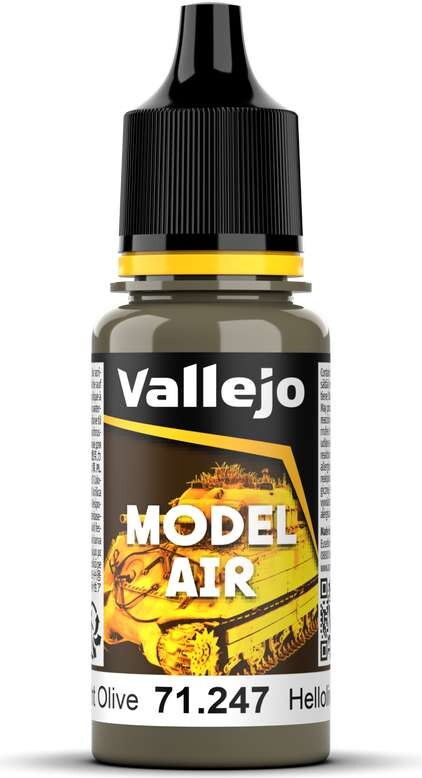 Vallejo - Model Air - Light Olive Mat - 17 Ml - 71247