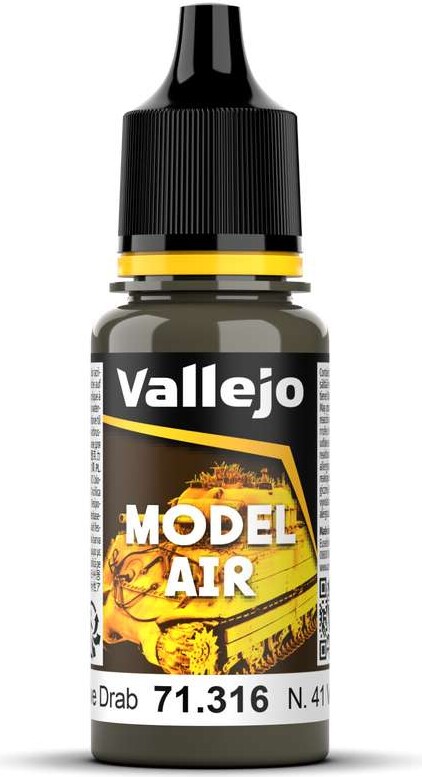 Vallejo - Model Air - N41 Dark Olive Drab Mat - 17 Ml - 71316