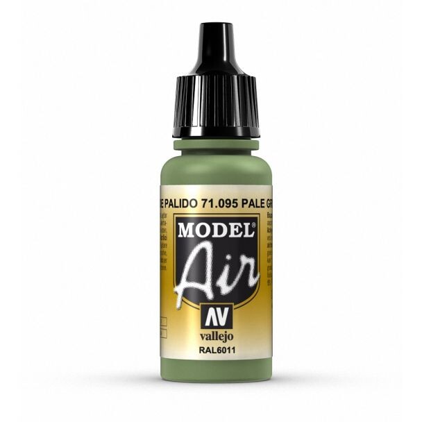 Vallejo - Model Air - Pale Green Mat - 17 Ml - 71095