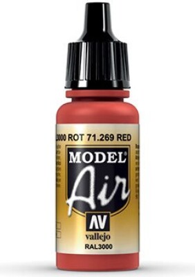 Vallejo - Model Air - Red Ral3000 Mat - 17 Ml - 71269