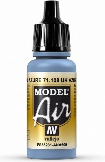 Vallejo - Model Air - Uk Azure Blue Mat - 17 Ml - 71108