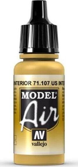 Vallejo - Model Air - Us Interior Yellow Mat - 17 Ml - 71107