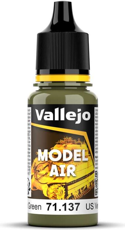 Vallejo - Model Air - Us Light Green Mat - 17 Ml - 71137