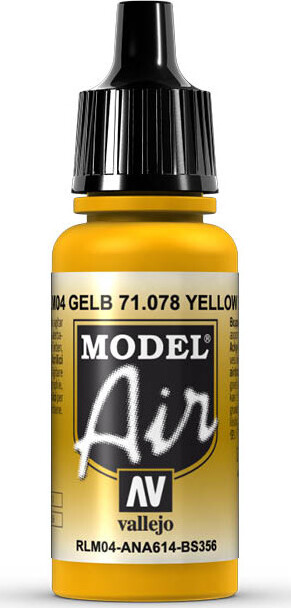 Vallejo - Model Air - Yellow Rlm04 Mat - 17 Ml - 71078