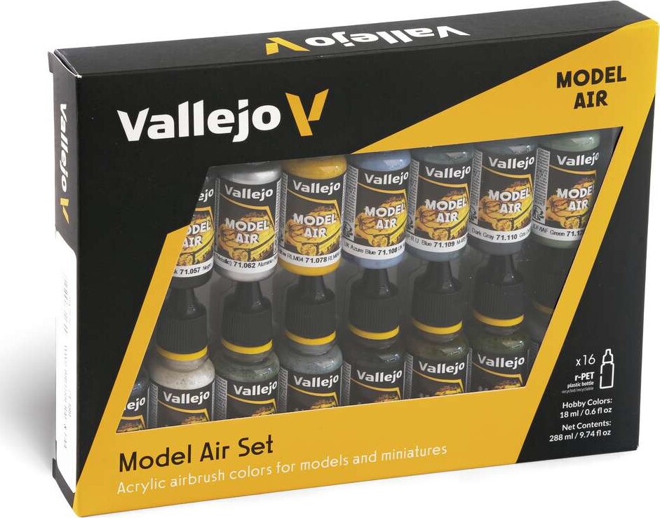 Vallejo - Model Air Maling Sæt - Wwii British Colors Raf & Faa - 16x17 Ml