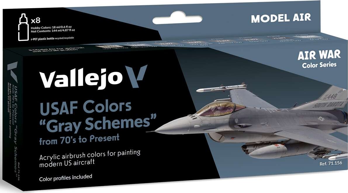 Vallejo - Air War Usaf Colors Grey Schemes 17 Ml - 71156