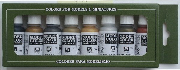 Vallejo - Model Color Maling Sæt - Metallic - 8x17 Ml