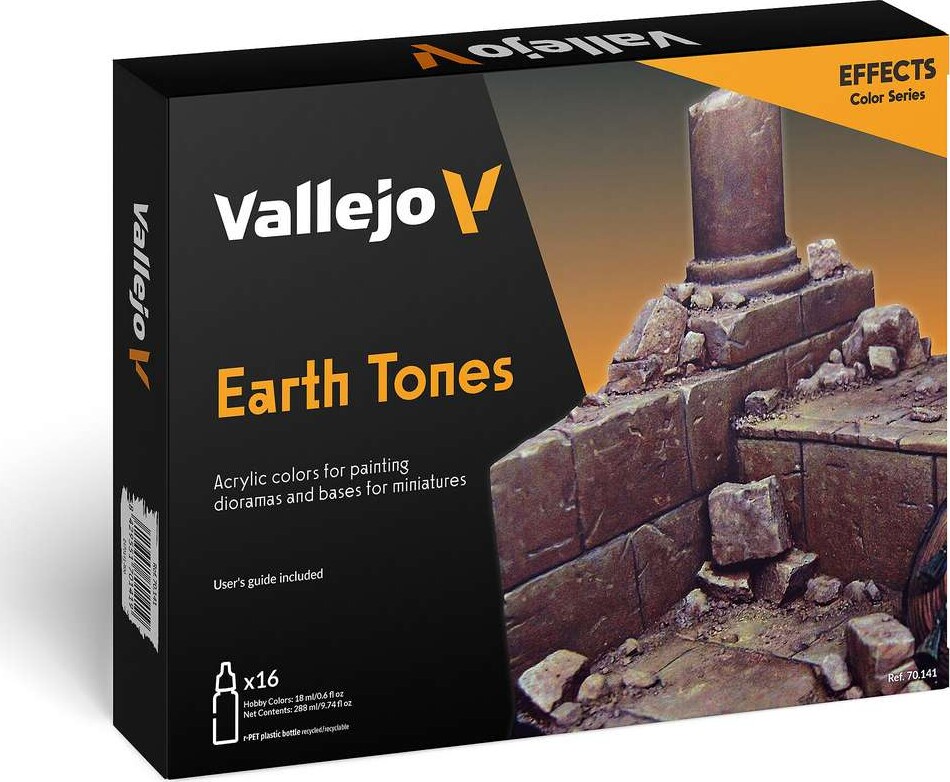 Vallejo - Model Color Maling Sæt - Earth Tones - 16x17 Ml