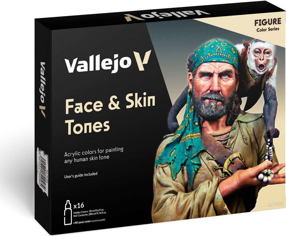 Vallejo - Model Color - Face & Skin Tones - 16x18 Ml Maling - 70258