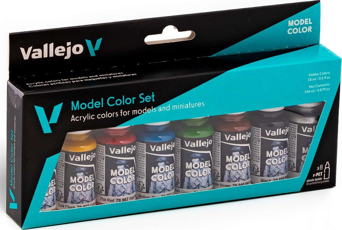 Vallejo - Model Color Maling Sæt - Wargames Basics - 8x18 Ml