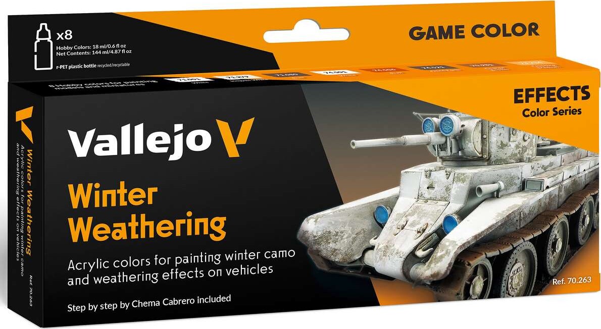 Vallejo - Game Color Maling Sæt - Winter Weathering - 8x18 Ml