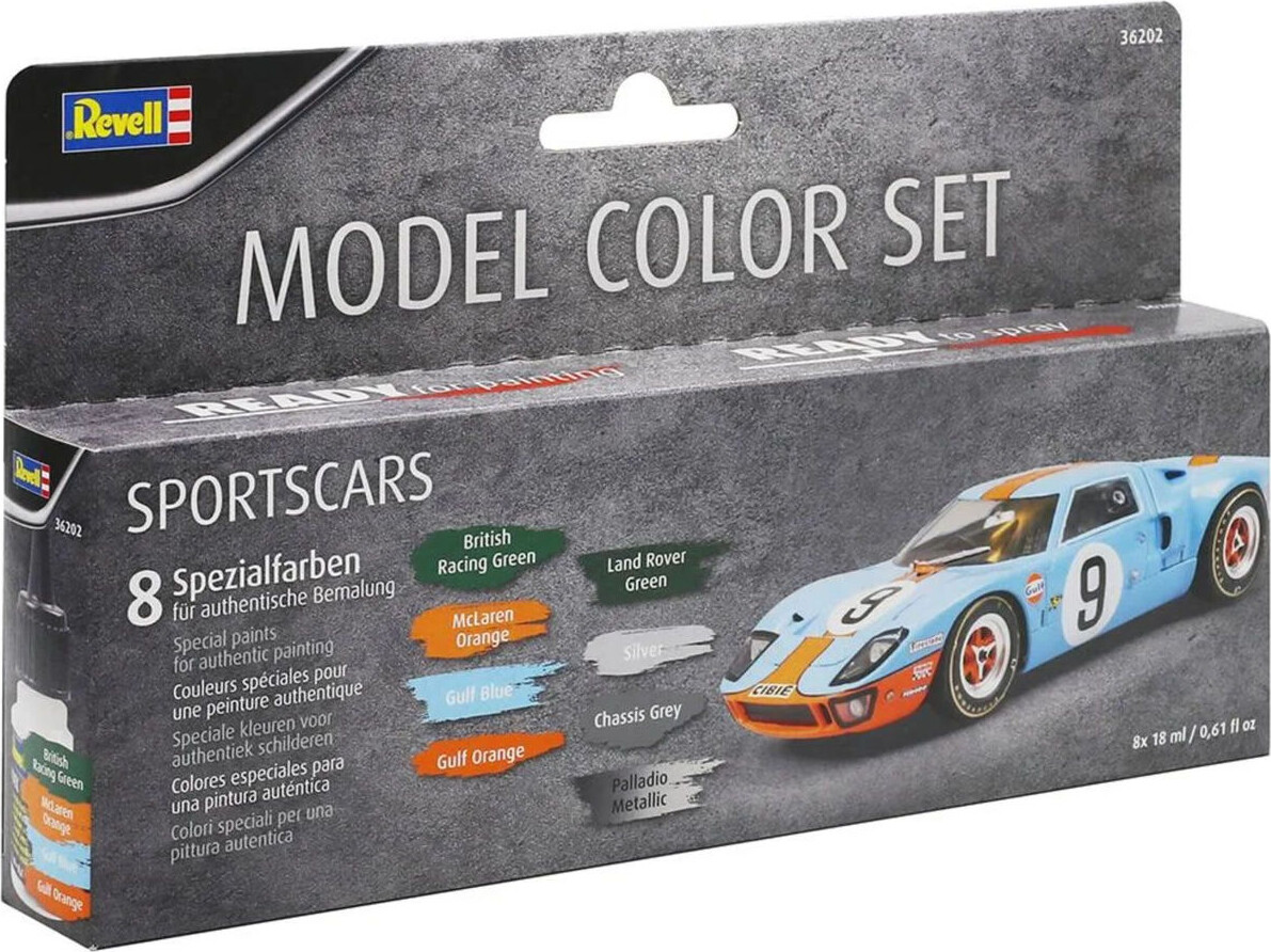 Revell - Model Maling - Sportscar - 8x17 Ml - 36202